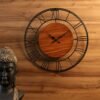 2215c65d-4415-4f9d-9184-72ed1a8cd9bb.jpg CLOCK IRON WITH CENTER WOOD OPEN DAIL
