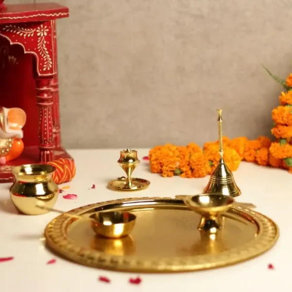 301-1_11zon-1.webp Brass Pooja Thali | Golden Pooja Thali Set | Complete Prayer Essentials | Upto 40% off