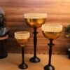 Iron Crystal Bowl Stand Set Of 3