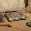 Blue Mina/meena chowki with metal legs
